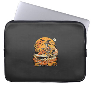 Jet Ski Halloween Skelett Hexe Kürbis Design_1 Laptopschutzhülle