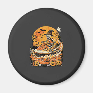Jet Ski Halloween-Skelett-Hexe-Kürbis-Design_1 Magnet