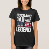 Jet Ski Husband Vater Jet Ski Legend American Flag T-Shirt (Vorderseite)