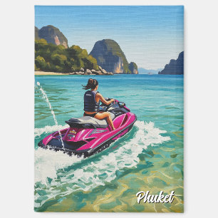 Jet Ski in Phuket Patong Beach Thailand Reise Magnet