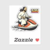 Jet-Ski Jesus Aufkleber (Blatt)