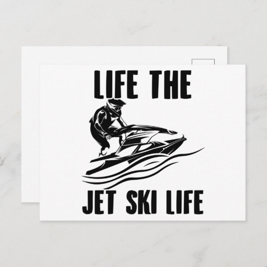 Jet Ski | Jet Ski Driving Summer Jet Boat Geschenk Postkarte (Vorne/Hinten)