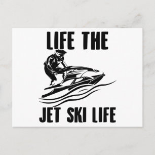Jet Ski   Jet Ski Driving Summer Jet Boat Geschenk Postkarte