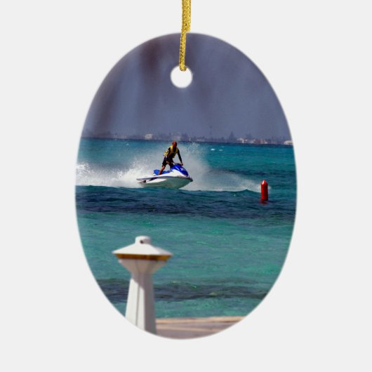 Jet-Ski-Paradies Keramikornament (Vorne)