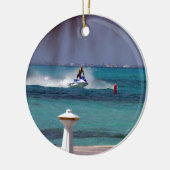 Jet Ski Paradise Keramik Ornament (Links)