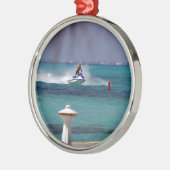 Jet Ski Paradise Silbernes Ornament (Links)