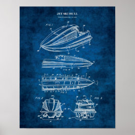 Jet Ski Patent Blueprint Watersport Geschenk Poster