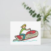 Jet Ski Postkarte (Stehend Vorderseite)