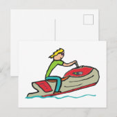 Jet Ski Postkarte (Vorne/Hinten)