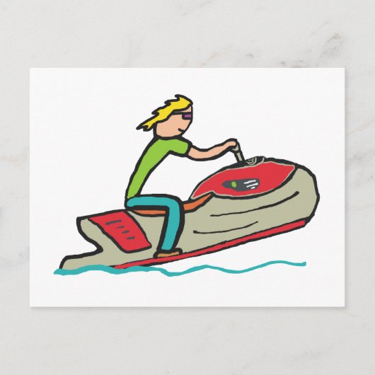 Jet Ski Postkarte (Vorderseite)
