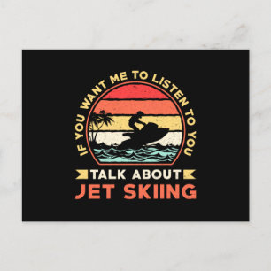 Jet Ski Rede über Jet-Ski-Wassersport Jetski Postkarte