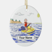 Jet-Ski-Reiter - Mann Keramikornament (Rechts)