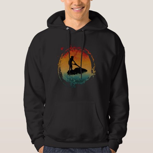 JET SKI RETRO VINTAG SKIING HOODIE (Vorderseite)