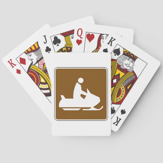 Jet Ski Sign Karten Spielkarten (Rückseite)