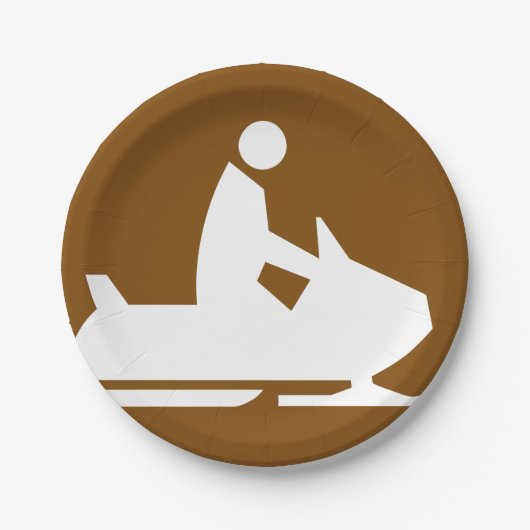 Jet Ski Sign Pappteller (Vorderseite)