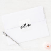 Jet Ski Ski Ski Wassersport Evolution Art Quadratischer Aufkleber (Umschlag)