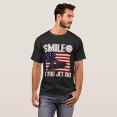 Jet Ski Smile Wenn Sie jet Ski American Flag T-Shirt (Vorne ganz)