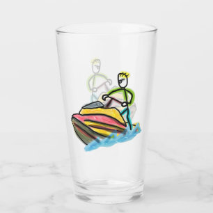 Jet Ski Stickman Glas