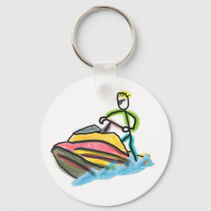 Jet Ski Stickman Schlüsselanhänger