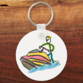 Jet Ski Stickman Schlüsselanhänger (Rückseite)