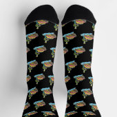 Jet Ski Stickman Socken (Oben)