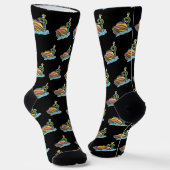 Jet Ski Stickman Socken (Gewinkelt)