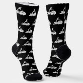 Jet Ski Stickman Socken (Gewinkelt)