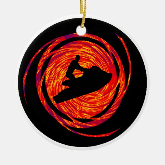 JET-SKI STYLEEEE KERAMIK ORNAMENT (Vorne)