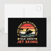 Jet Ski Talk über Jet Ski Wassersport Jetski Postkarte (Vorne/Hinten)