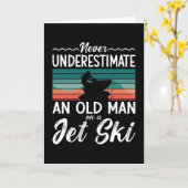 Jet Ski unterschätzt nie einen alten Mann Jet Ski Karte (Gelbe Blume)