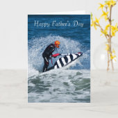 Jet Ski Vatertag Grußkarte Karte (Gelbe Blume)