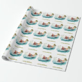 Jet-Ski-Weihnachtsfeier mit dem Weihnachtsmann Geschenkpapier (Ungerollt)
