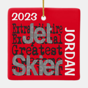 Jet Skier Extraordinaire CUSTOM Keramikornament