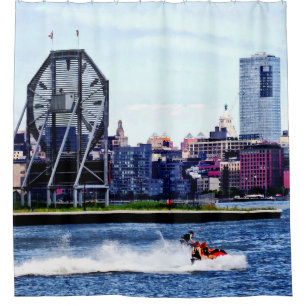 Jet-Skiing am Colgate Clock Duschvorhang