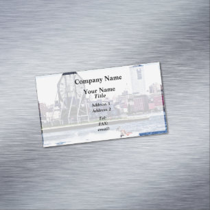 Jet-Skiing am Colgate Clock Magnetische Visitenkarte