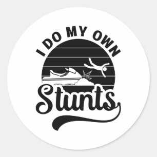 Jet Skiing Ich Mache Meine Eigenen Stunts Jet Ski Runder Aufkleber