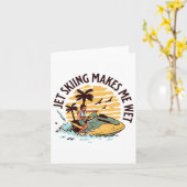 Jet Skiing macht mich feucht funny Jet Ski Wassers Karte (Gelbe Blume)