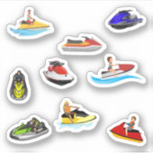 Jet Skiing Stickers Aufkleber (Vorderseite)