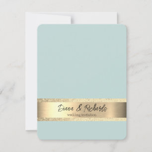 Jet Stream Gold Foil Rustikale Hochzeit Einladung