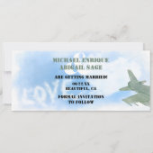 Jet-Stream-Hochzeit der militärischen Kampfjet-Lie Save The Date (Rückseite)