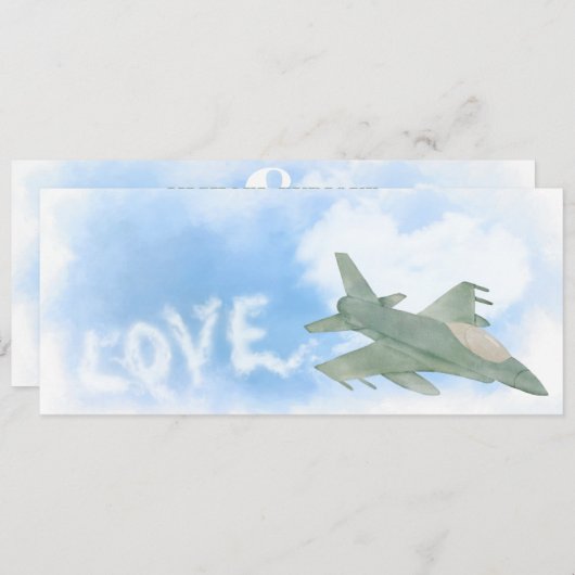 Jet-Stream-Hochzeit der militärischen Kampfjet-Lie Save The Date (Vorne/Hinten)