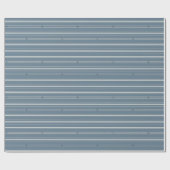 Jet Stream Streifen Colonial Blau Geschenkpapier (Flach)