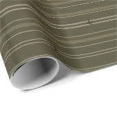 Jet Stream Streifen Olivgrün Geschenkpapier (Rolleneckpunkt)