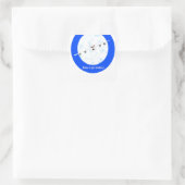 Jet Travel Quadratischer Aufkleber (Tasche)