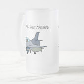 Jet und Pilot Mattglas Bierglas (Vorderseite Links)