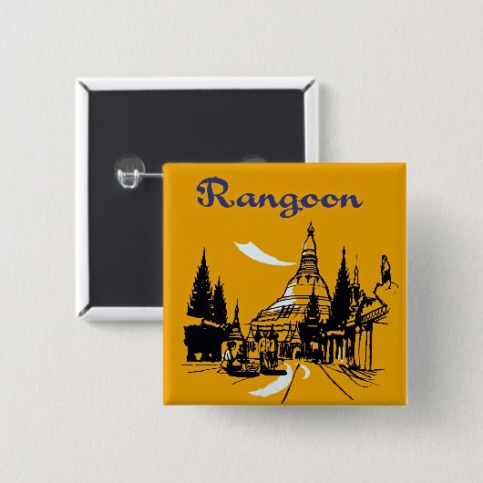 Jet Your Way to Rangoon Button (Vorne & Hinten)