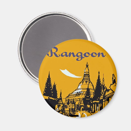 Jet Your Way to Rangoon Magnet (Vorderseite/Rückseite)