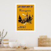 Jet Your Way to Rangoon Poster (Küche)