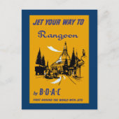 Jet Your Way to Rangoon Postkarte (Vorderseite)