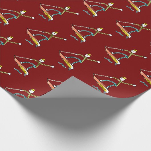 Jetboard Stickman Geschenkpapier (Ecke)